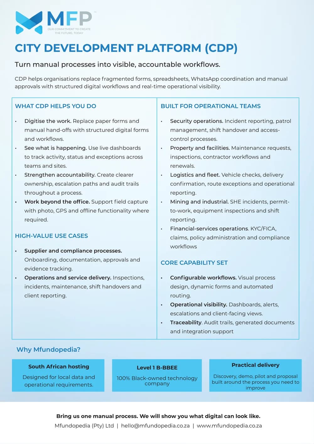 City Development Platform (CDP) document preview